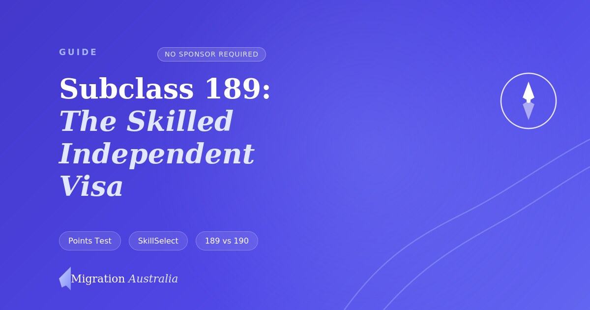 Subclass 189: How the Skilled Independent Visa Works